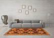 Machine Washable Persian Orange Traditional Area Rugs in a Living Room, wshtr2211org