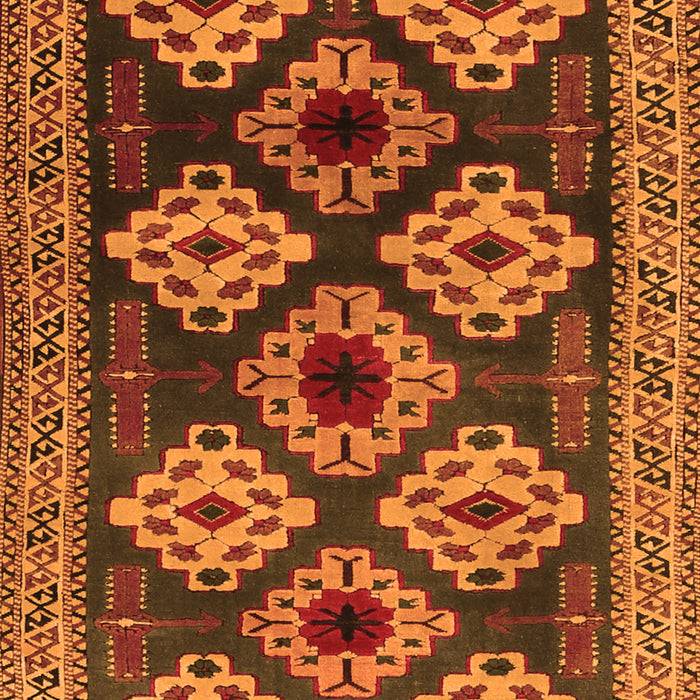 Serging Thickness of Machine Washable Persian Orange Traditional Area Rugs, wshtr2211org