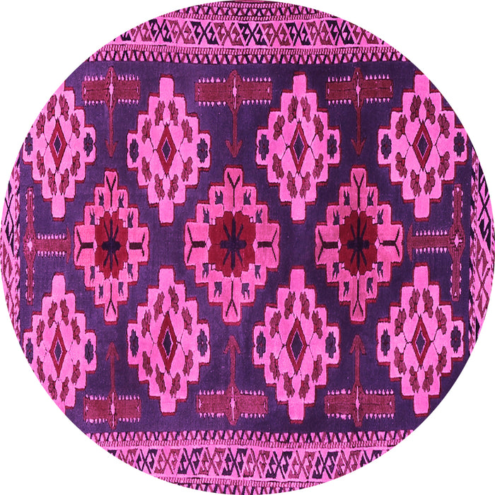 Round Persian Pink Traditional Rug, tr2211pnk
