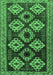 Machine Washable Persian Emerald Green Traditional Area Rugs, wshtr2211emgrn