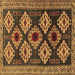 Square Persian Brown Traditional Rug, tr2211brn