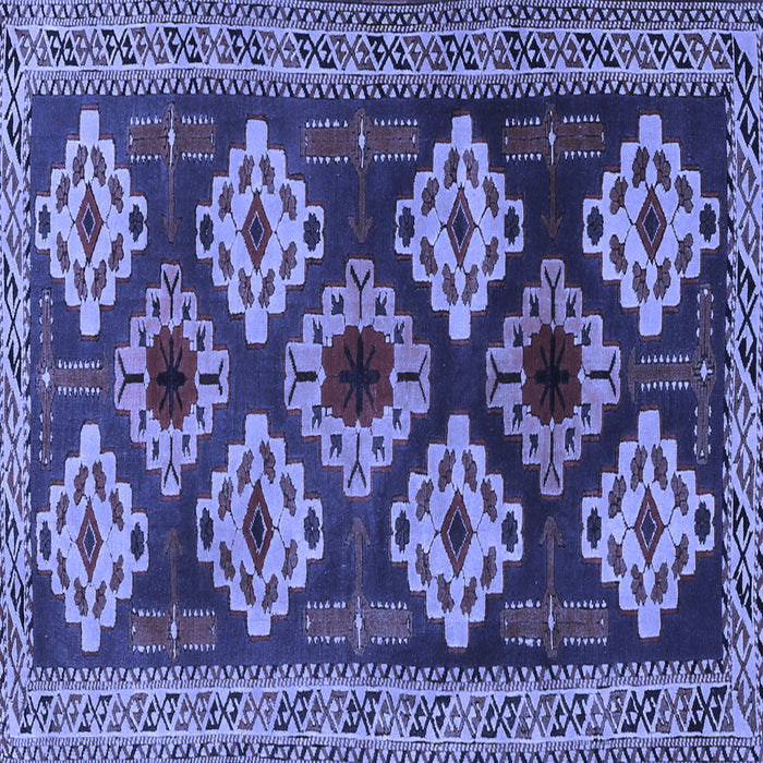 Square Persian Blue Traditional Rug, tr2211blu