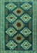 Machine Washable Persian Turquoise Traditional Area Rugs, wshtr2211turq