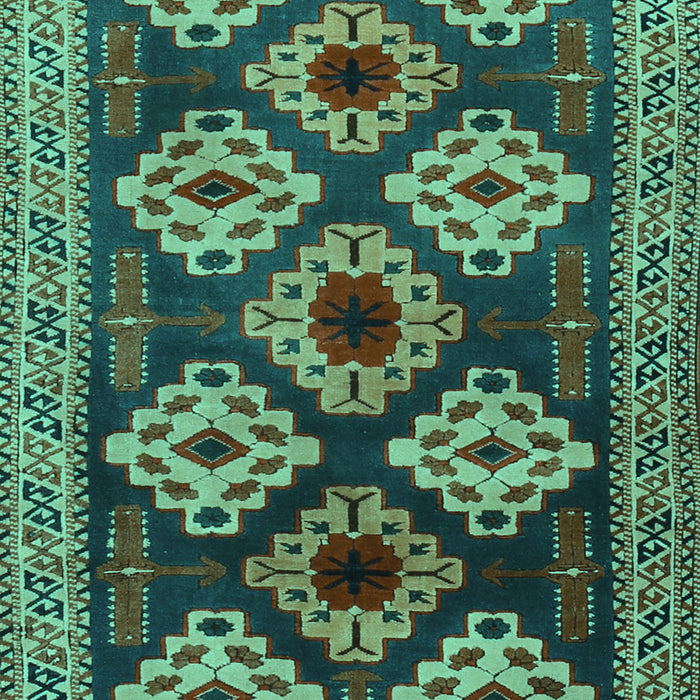 Machine Washable Persian Turquoise Traditional Area Rugs, wshtr2211turq