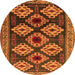 Square Persian Orange Traditional Rug, tr2211org
