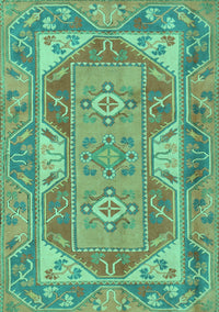 Oriental Turquoise Traditional Rug, tr2212turq