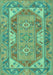 Oriental Turquoise Traditional Rug, tr2212turq