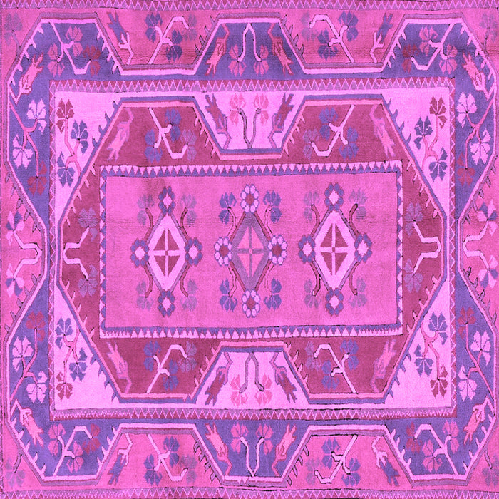 Square Oriental Purple Traditional Rug, tr2212pur