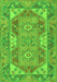 Oriental Green Traditional Rug, tr2212grn