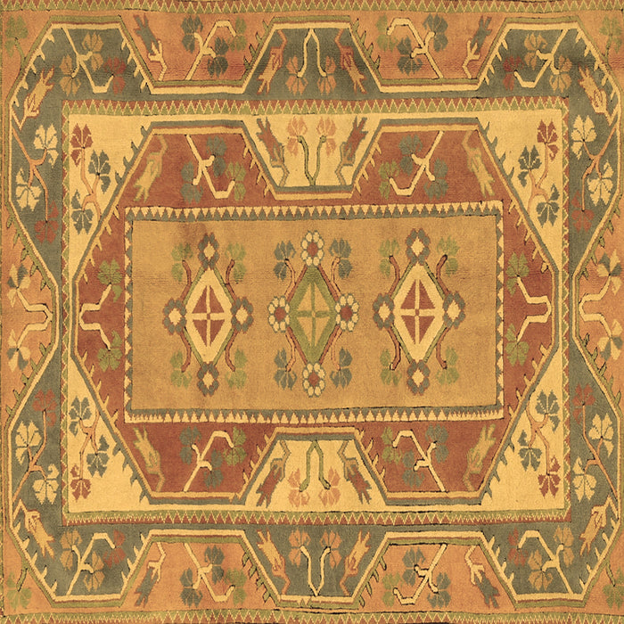 Square Machine Washable Oriental Brown Traditional Rug, wshtr2212brn