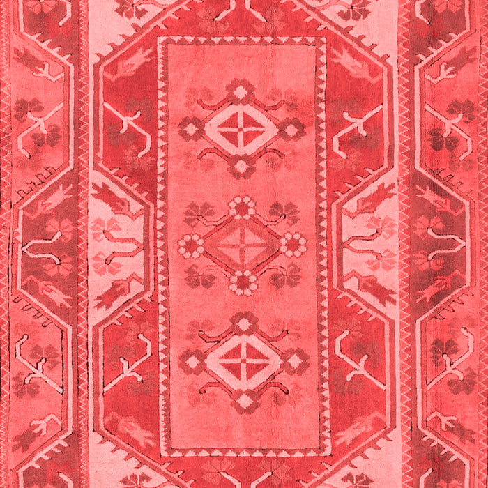Machine Washable Oriental Red Traditional Rug, wshtr2212red
