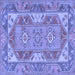 Square Oriental Blue Traditional Rug, tr2212blu