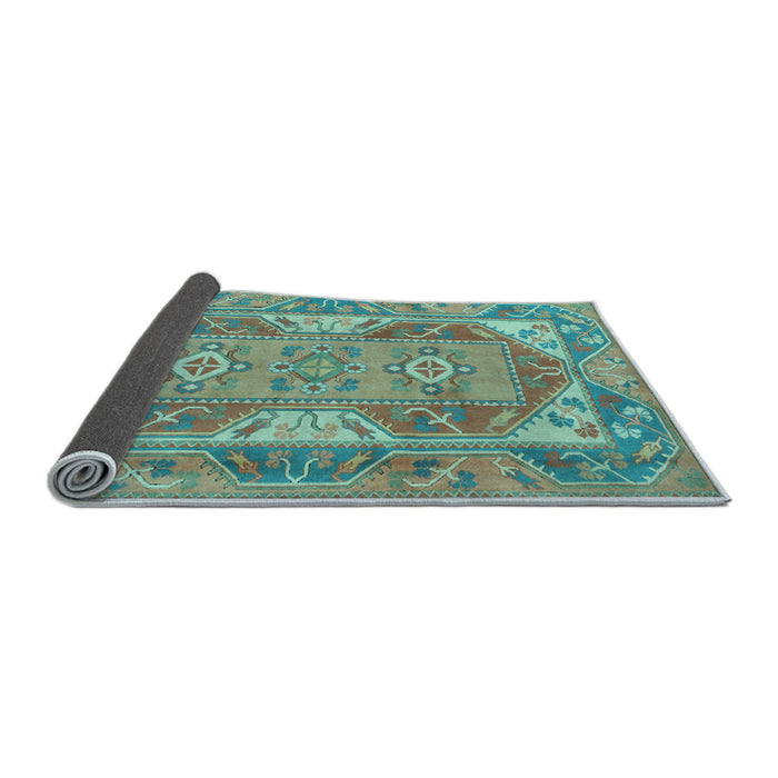 Sideview of Oriental Light Blue Traditional Rug, tr2212lblu