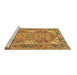 Sideview of Machine Washable Oriental Brown Traditional Rug, wshtr2212brn