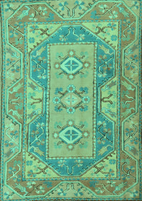 Oriental Turquoise Traditional Rug, tr2213turq