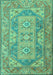 Oriental Turquoise Traditional Rug, tr2213turq