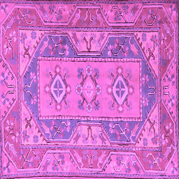 Square Oriental Purple Traditional Rug, tr2213pur