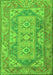 Oriental Green Traditional Rug, tr2213grn