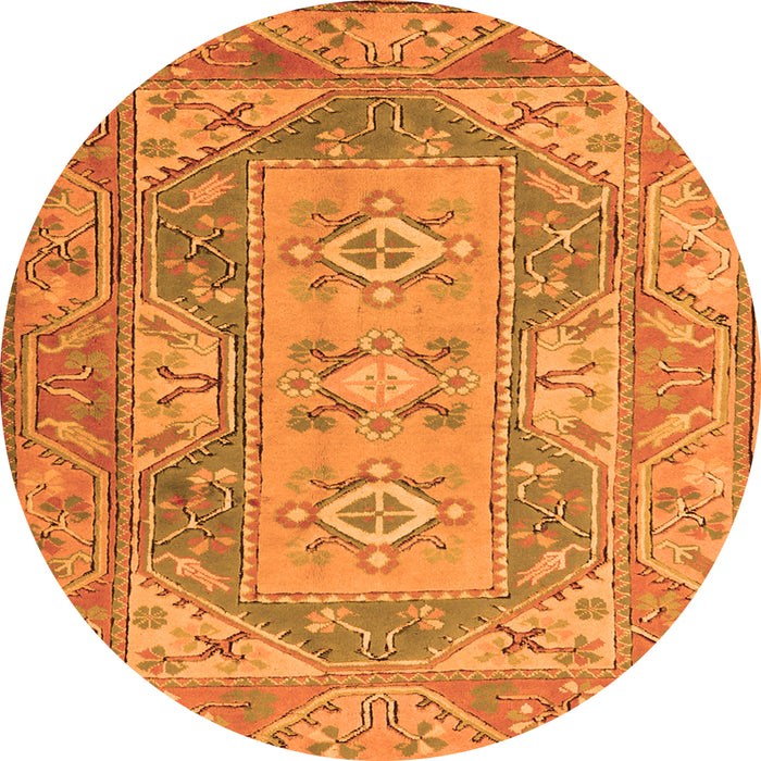 Machine Washable Oriental Orange Traditional Area Rugs, wshtr2213org