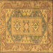 Square Oriental Brown Traditional Rug, tr2213brn