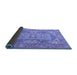 Sideview of Oriental Blue Traditional Rug, tr2213blu