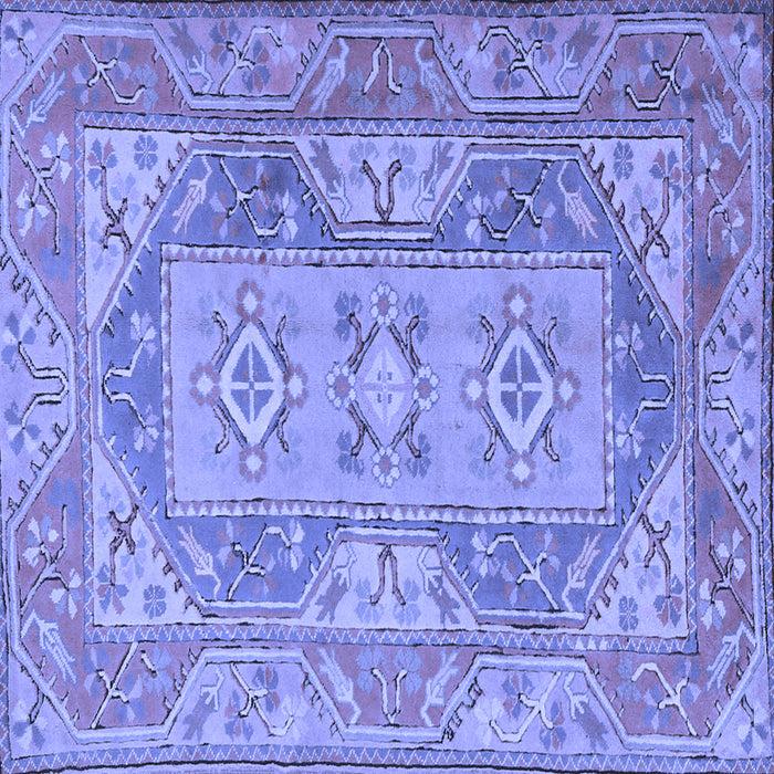 Square Oriental Blue Traditional Rug, tr2213blu