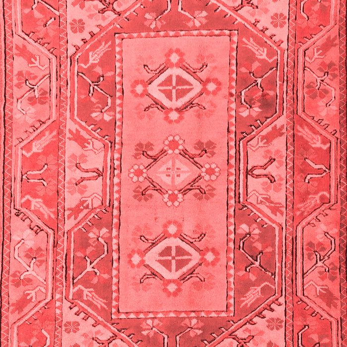 Machine Washable Oriental Red Traditional Rug, wshtr2213red