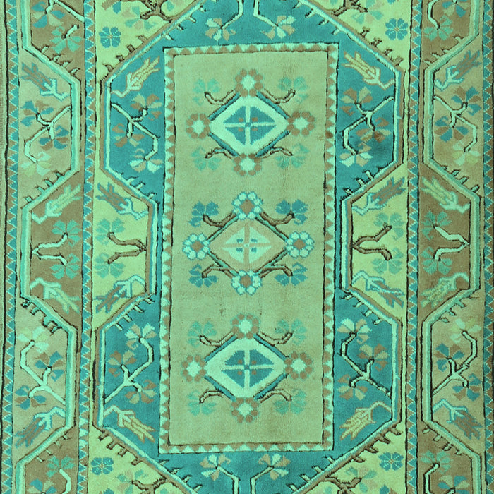 Machine Washable Oriental Turquoise Traditional Area Rugs, wshtr2213turq
