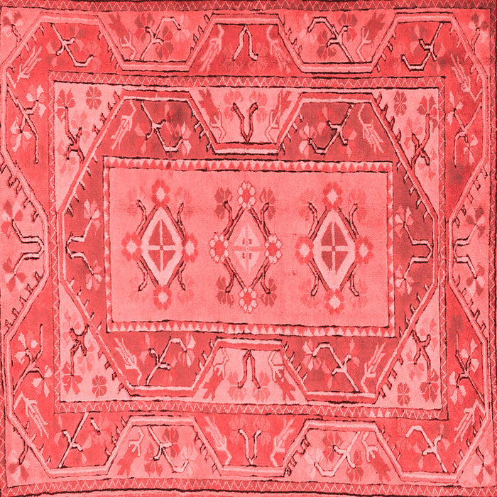 Machine Washable Oriental Red Traditional Rug, wshtr2213red