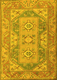 Oriental Yellow Traditional Rug, tr2213yw