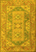 Oriental Yellow Traditional Rug, tr2213yw