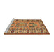 Sideview of Machine Washable Traditional Gold Rug, wshtr2214