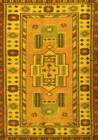 Oriental Yellow Traditional Rug, tr2214yw