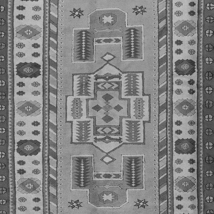 Serging Thickness of Machine Washable Oriental Gray Traditional Rug, wshtr2214gry