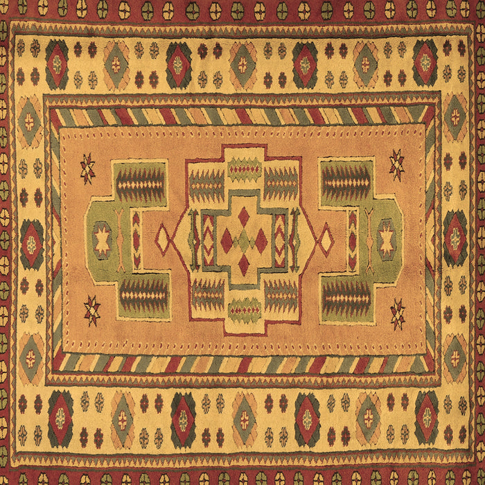 Square Oriental Brown Traditional Rug, tr2214brn
