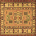 Square Machine Washable Oriental Brown Traditional Rug, wshtr2214brn