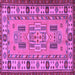 Square Oriental Purple Traditional Rug, tr2214pur