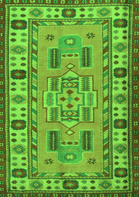 Oriental Green Traditional Rug, tr2214grn