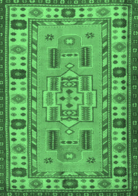 Oriental Emerald Green Traditional Rug, tr2214emgrn