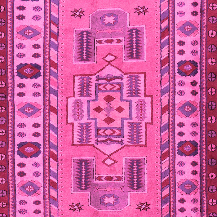 Machine Washable Oriental Pink Traditional Rug, wshtr2214pnk