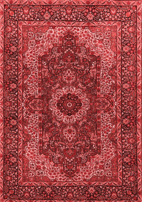 Medallion Red Traditional Rug, tr2215red