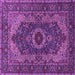 Square Medallion Purple Traditional Rug, tr2215pur