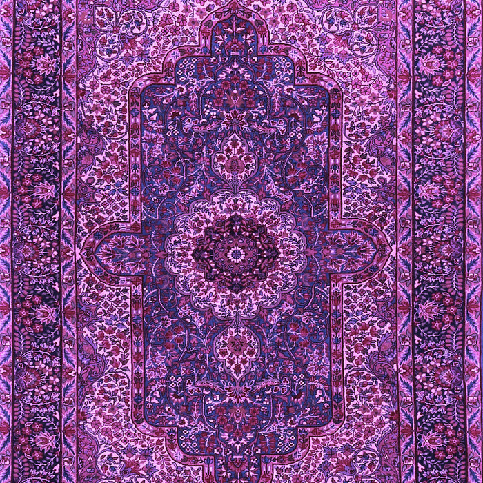 Machine Washable Medallion Purple Traditional Area Rugs, wshtr2215pur