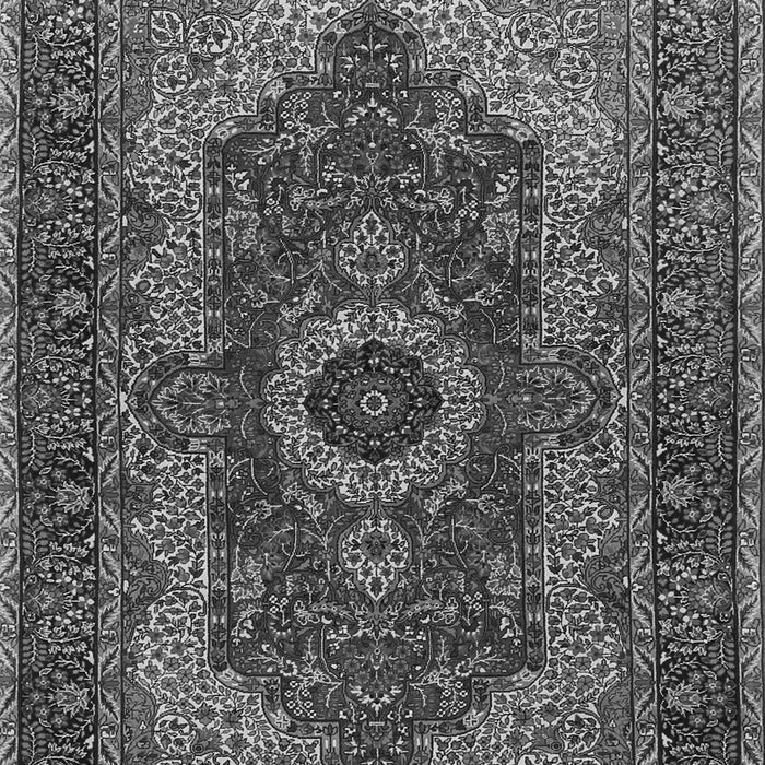 Serging Thickness of Machine Washable Medallion Gray Traditional Rug, wshtr2215gry