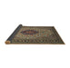 Sideview of Traditional Bakers Brown Medallion Rug, tr2216