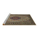 Sideview of Machine Washable Traditional Bakers Brown Rug, wshtr2216