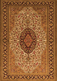 Medallion Orange Traditional Rug, tr2216org