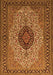 Medallion Orange Traditional Rug, tr2216org