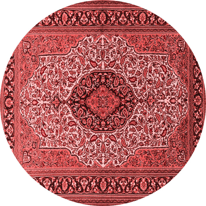 Medallion Red Traditional Rug, tr2216red