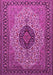 Machine Washable Medallion Pink Traditional Rug, wshtr2216pnk